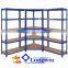 Boltless storage free standing corner shelf unit