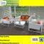 C831 5 Pcs White Rattan Fashion Outdoor Aluminum Synthetic Rattan Furniture Set Rattan Sofa Set