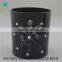 Handmade black carved handle holders with crystal