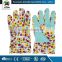JX68C307 PVC dots on palm Drill cotton garden gloves