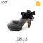 Hot sale vintage black chiffon heel condom with chain