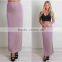 Wholesale Custom Women Fashion Plain Pink Sweet Sexy Pencil Skirts Jersey Long Maxi Skirt