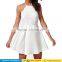 2016 sleeveless halter swing skater ladies white graduation evening party dresses in guangzhou