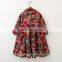2017 Autumn Winter Kids Dresses Design Girl Printing Flower Birthday Party Dress