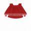 Guaranteed Quality Poplin Toddler Girls Plain ShirtsCotton Long Sleeve Baby Blouses With YokeFashion Back Buttons Girls Tops