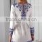 2016 Women retro pattern printing winter dress with belt