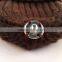 Myfur Super Size Raccoon Fur Pom Pom Detachable Fur Ball Knit Hat
