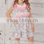 top design children girls chevron children halter neck dress with pink tutu dress