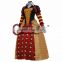 Alice In Wonderland Red Queen of Hearts Dress Delux Fancy Party Cosplay Costume