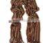 2015 China design beautiful fashion knitted stirped warp knitted scarf brushed