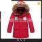Long pattern winter fur fashion down coats jackets for children wholesale