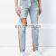 Blue Ripped New fashion 2017 new style jeans pent men trousers denim designer