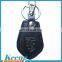 Custom promotional item mens engraved black leather key chain