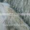 pink blue faux fur trim long pile hair fake fur for women coat