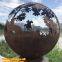 Customized Abstract Stainless Steel Laser Ball Sculpture Garden Green Space For Decoration