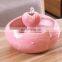 Ceramic collapsible automatic pet water feeder electricity smart fountain pet dog water bowl