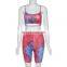 2020 Summer Women Fashion Party Club Spaghetti Straps Tie Dye Print Sexy Camis Shorts Two 2 Piece Set Holiday Tracksuit