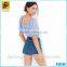 100% Cotton Blouse 2016 Fashion Design Square-neck Girls Blouse