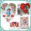 2016 Hot Wholesale Valentine's Day Handmade Rose Flower Greeting Card/for Sweet Love Greeting Card