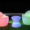 Wholesale outdoor led bar seat lighting changing plastic chair illuminated led drum stool