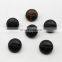Football shape plastic painting fake brown sewing loop faux imitation leather shank button