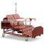 5 Functions Manual Clinic Hospital Bed Used Nursing Home Beds with Wooden Head board