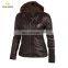 Fashion Women's Jackets New Autumn Regular Length Leather Hooded Jacket For Female