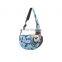 slanted cotton print transport canvas carrier comfortable bubble dog face shoulder bag