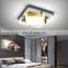 High Quality Indoor Decoration Bedroom Living Room Iron Acrylic Modern Black Gold LED Ceiling Lamp