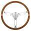 Universal car wooden steering wheel, 380mm steering wheel retro wood flat , vintage steering wheels for sale