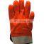 HY Canvas cuff sandy orange pvc coated gloves