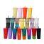 Amazon Sales 710ML Gobelets 24Oz Durian Cup Diamond Double Wall Plastic Purple Black Pineapple Drinkware Stud Tumbler With Straw