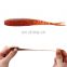 JOHNCOO Good Quality TPE Material  75mm 1.7g Fork Tail Fish Fishing Lures