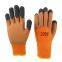 Thicked Polyester Knitted Foamed Latex Palm and Fingers Double Coated Safety Work Gloves