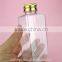 4oz 120ml transparent square plastic pet bottle empty for cosmetics