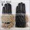 2016 fashion and sexy women rabbit fur cuff industial leather hand glove for warm winter