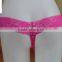Comfortable Sexy Hot Sell Lace Pink Thongs Underwear Panty