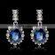 2016 Hot Sell Blue Crystal Drop Earrings For Wedding