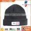 Hot selling custom women plain black knit beanie