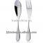 Stainless spoon and fork sets with nicely design and plastic box packing with food certificate safe-using