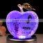 beautiful colorful customized crystal apple with led base