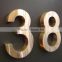 Metal house numbers custom metal house signs gold decorative Metal Letter Logo