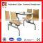 4 seats fast food table canteen dining sets school dining table and chair