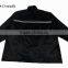 With PVC coating 100% polyester black reflective safety raincoat