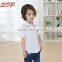 Boys boutique clothing white blank shirt for children short sleeve shirts