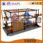 Kids indoor high adventure play equipment indoor obstcle rope coures with climbing wall