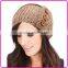 custom cotton new design wide knit headband with buttons