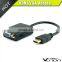 23cm black standard HDMI male to VGA female adapter cable with audio out for laptop