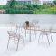 Modern aluminum chair with armrest