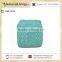 Moroccan Leather Pouf Ottoman Footstool Available in Pastel Green Colour